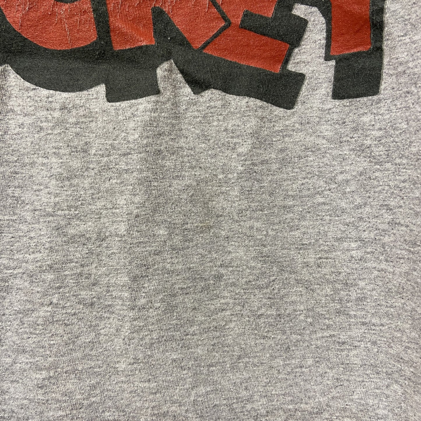古着 used　Disney　ディズニー　ミッキー　Mickey Mouse　半袖プリントTシャツ　グレー　オーバーサイズ