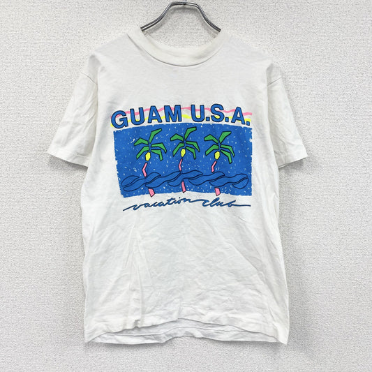 90s　FRUIT OF THE LOOM　フルーツオブザルーム　半袖Tシャツ　シングルステッチ　白　ホワイト　Mサイズ