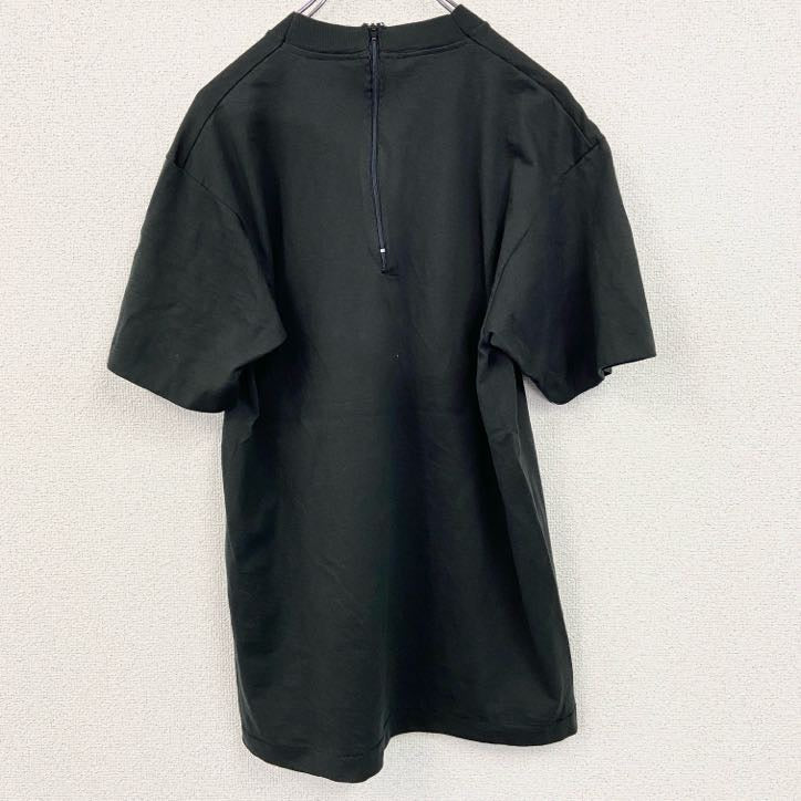 ～90s　半袖プリントTシャツ　ヤシの木　ヴィンテージ　シングルステッチ　バックジップデザイン　黒　ブラック