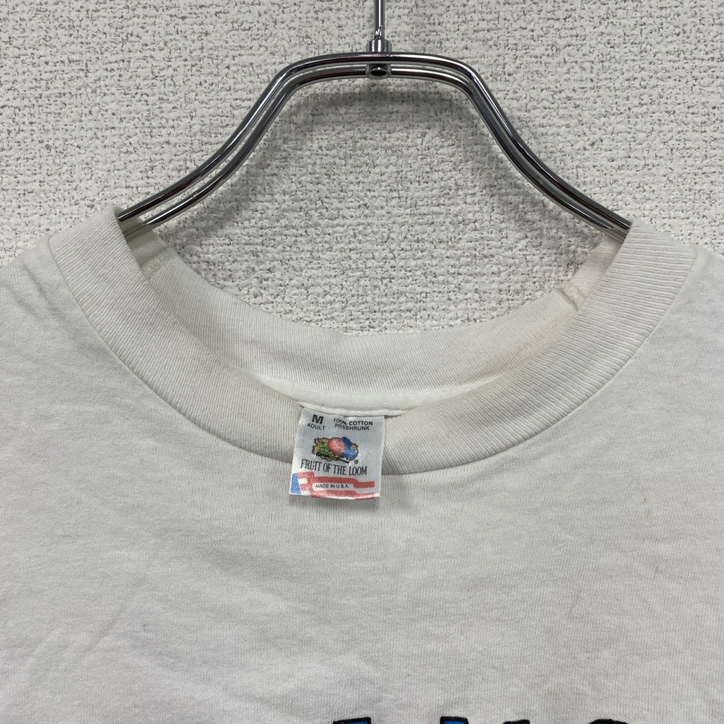 90s　FRUIT OF THE LOOM　フルーツオブザルーム　半袖Tシャツ　シングルステッチ　白　ホワイト　Mサイズ