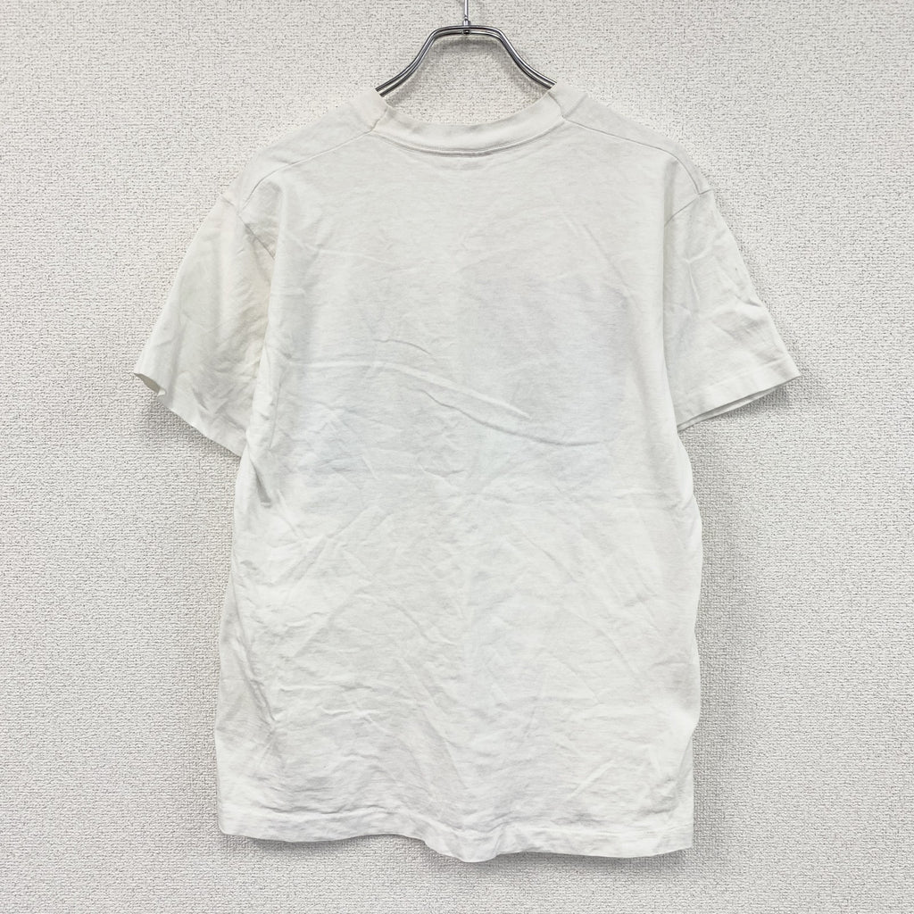 90s　FRUIT OF THE LOOM　フルーツオブザルーム　半袖Tシャツ　シングルステッチ　白　ホワイト　Mサイズ