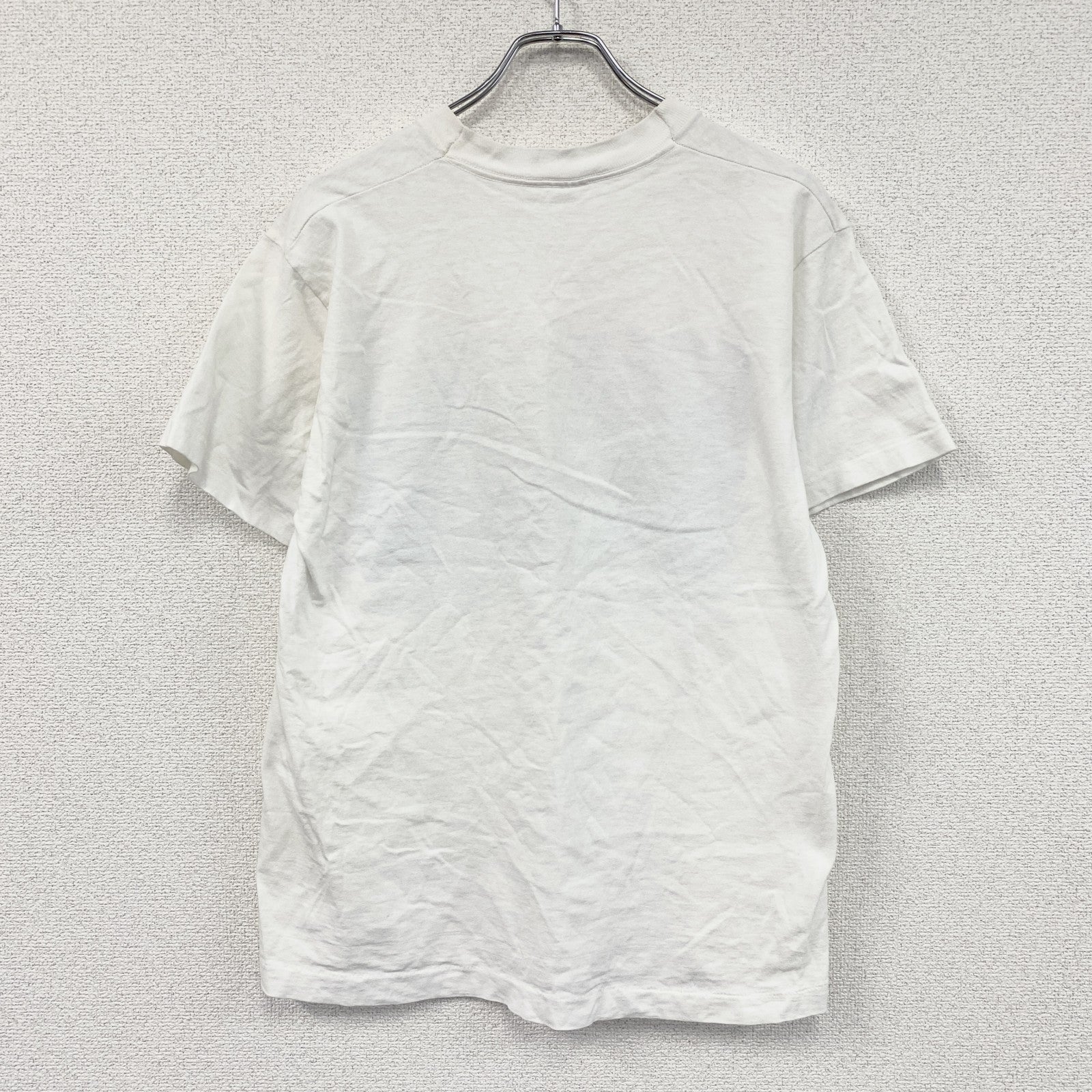 90s　FRUIT OF THE LOOM　フルーツオブザルーム　半袖Tシャツ　シングルステッチ　白　ホワイト　Mサイズ