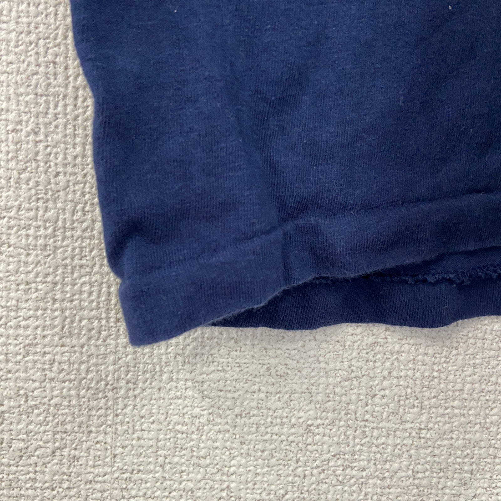 90s　Hanes　ヘインズ　半袖両面プリントTシャツ　ヴィンテージ　シングルステッチ　紺　ネイビー　Lサイズ