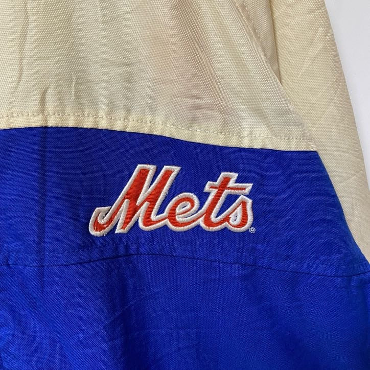 古着 used　MIRAGE ミラージュ　MLB　メジャーリーグ　長袖ナイロンジャケット　ニューヨークメッツ　Lサイズ