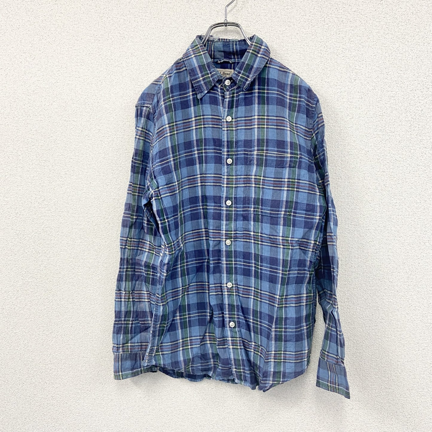 L.L.Bean　エルエルビーン　長袖シャツ　フラップポケット　チェック柄　マルチカラー　Mサイズ