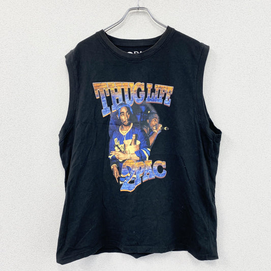 2PAC　トゥーパック　タンクトップ/ノースリーブ　ラッパーT　黒　ブラック　4Lサイズ