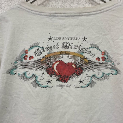Street Division　半袖Tシャツ　ギャルT　スカル　骸骨　白　ホワイト　XLサイズ