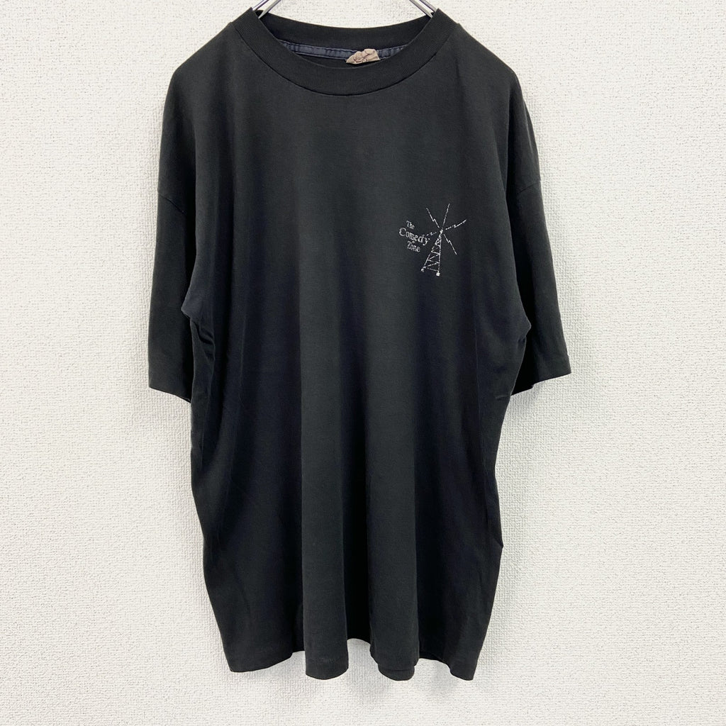90s　半袖プリントTシャツ　シングルステッチ　ヴィンテージ　黒　ブラック　XLサイズ