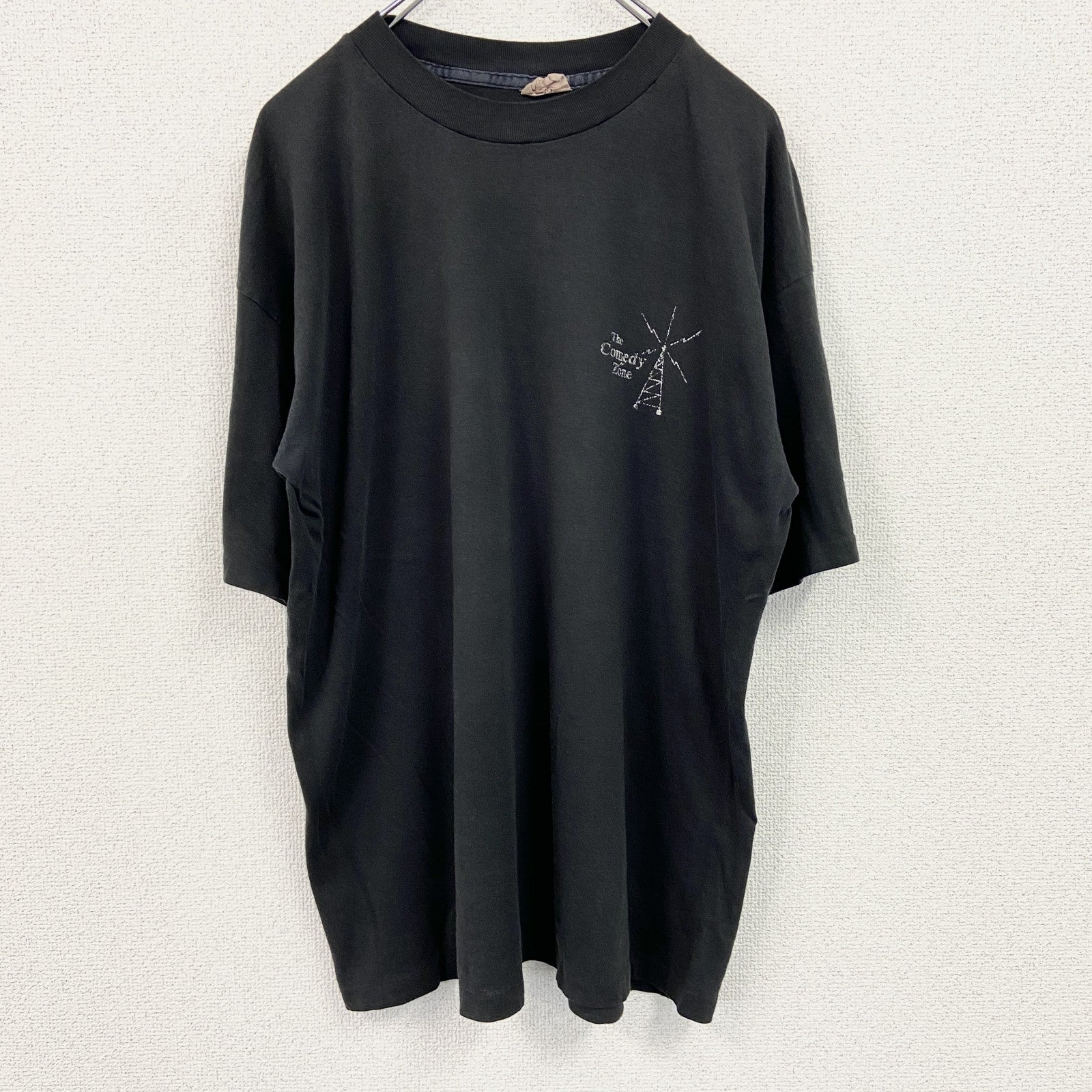 90s　半袖プリントTシャツ　シングルステッチ　ヴィンテージ　黒　ブラック　XLサイズ