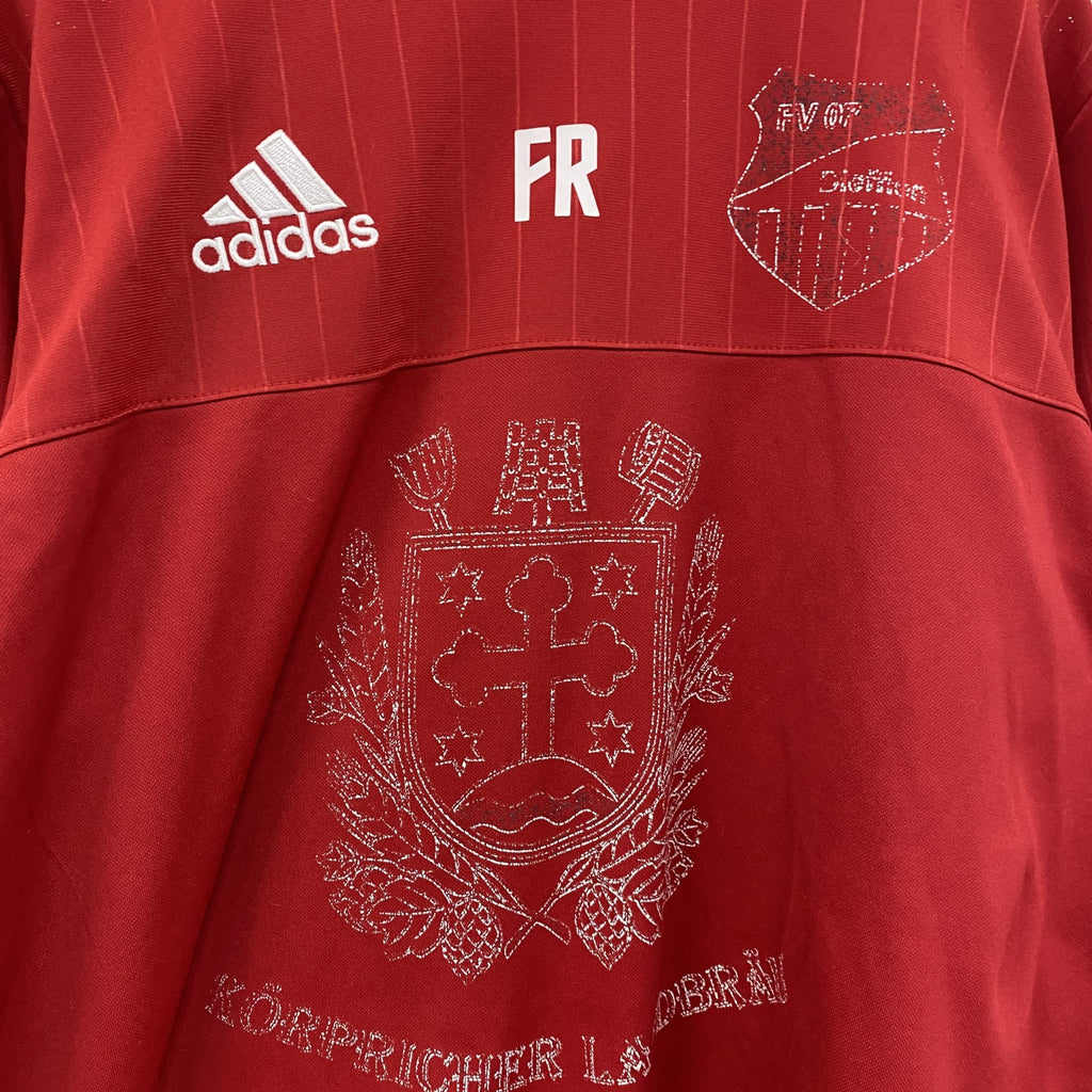 adidas　アディダス　長袖Tシャツ/ロンT　パフォーマンスロゴ　赤　レッド　Ｍサイズ