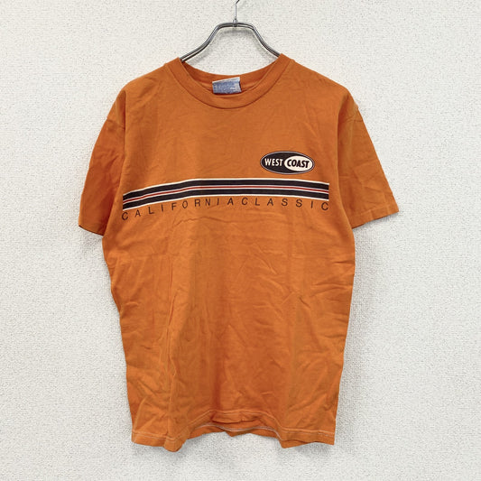 ～90s　HEAVYWEIGHTS　半袖Tシャツ　英字プリント　シングルステッチ　USA　カリフォルニア　ヴィンテージ　オレンジ　Mサイズ