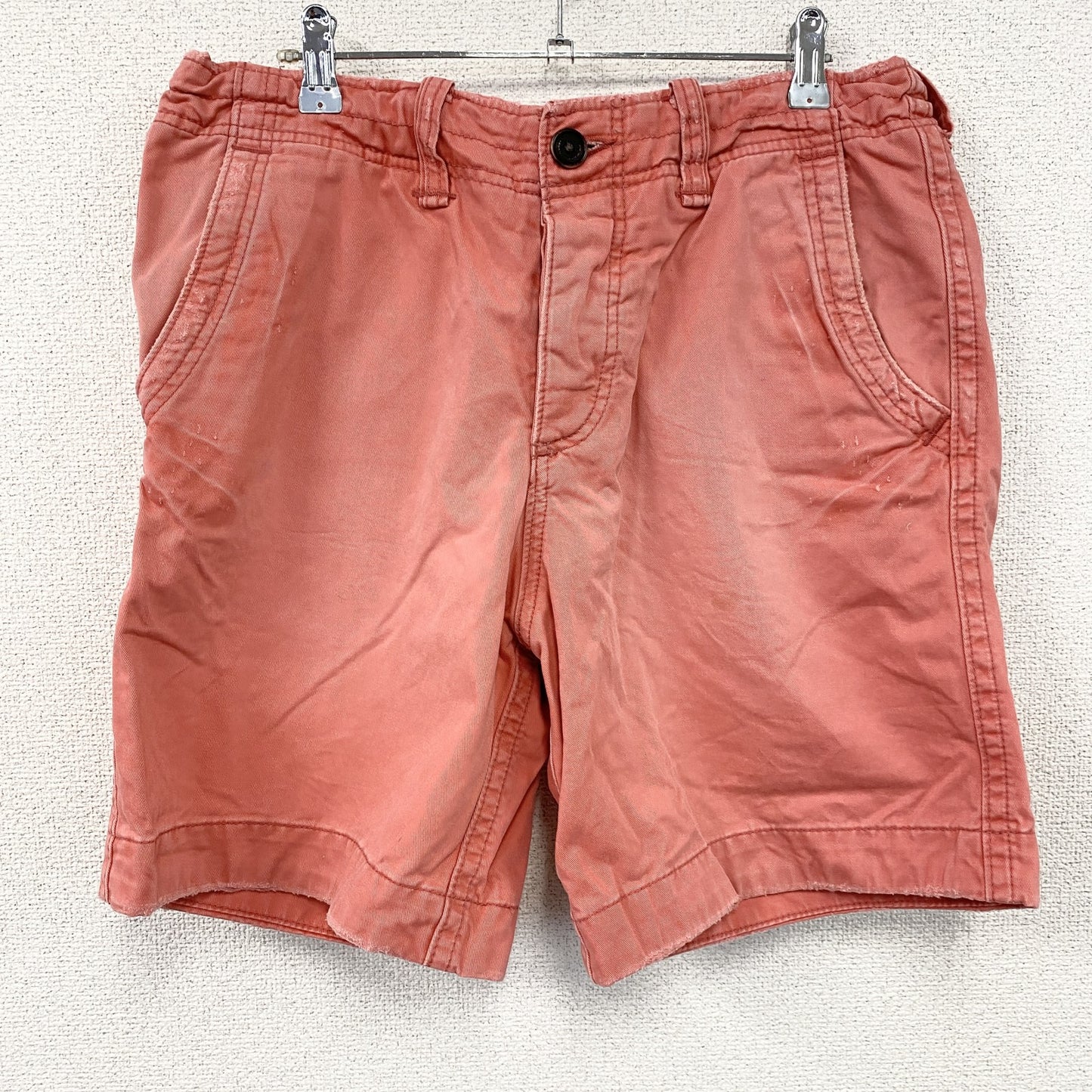 Abercrombie＆Fitch　アバクロンビー＆フィッチ　ハーフパンツ/ショートパンツ　ボタンフライ　赤　レッド　31サイズ
