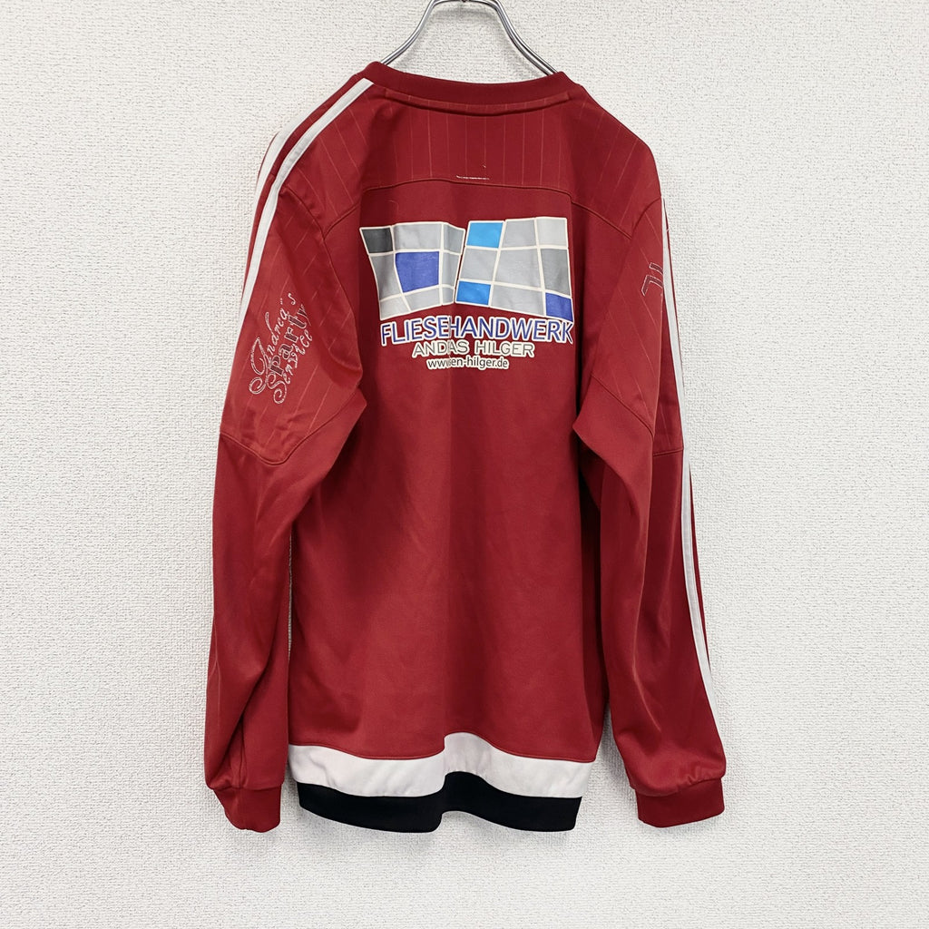 adidas　アディダス　長袖Tシャツ/ロンT　パフォーマンスロゴ　赤　レッド　Ｍサイズ