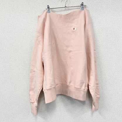 Champion　チャンピオン　リバースウィーブ　スウェット/トレーナー　リメイク加工　刺繍ロゴ　ワンポイント　ピンク