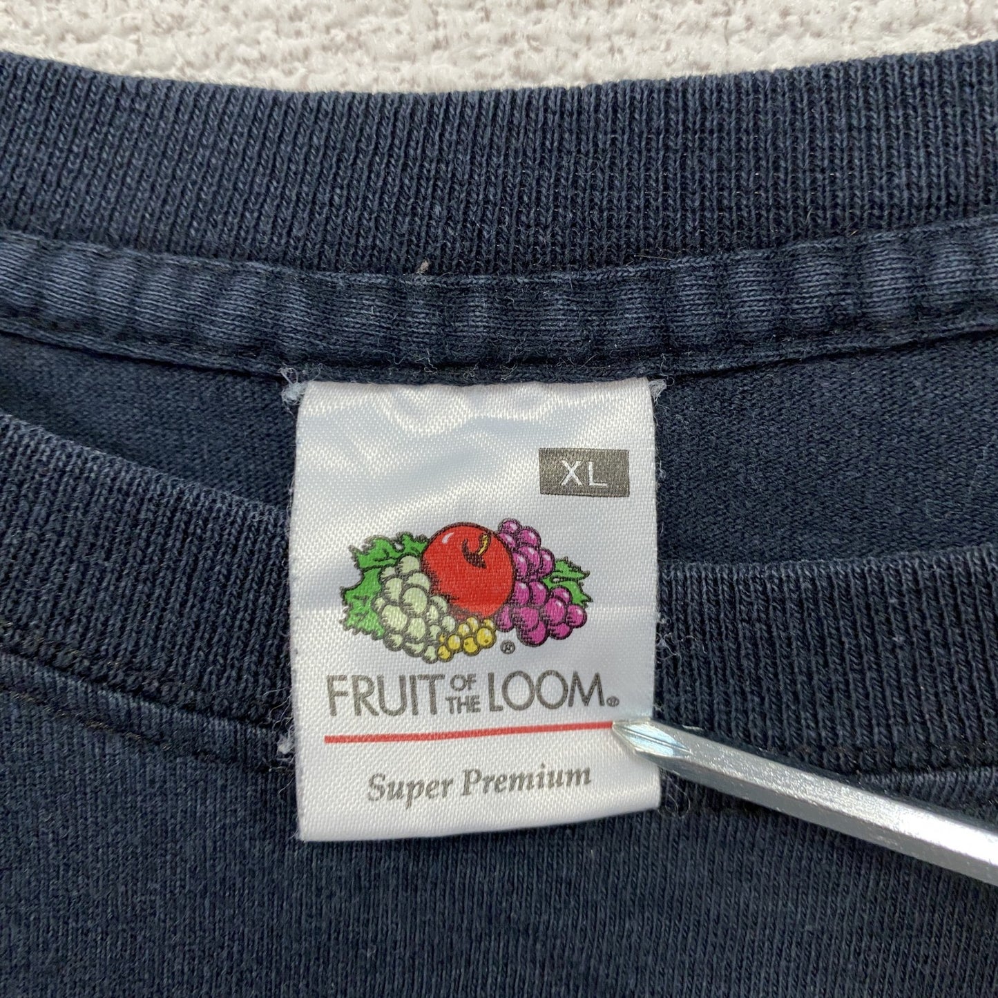 FRUIT OF THE LOOM　フルーツオブザルーム　半袖プリントTシャツ　紺　ネイビー　XLサイズ