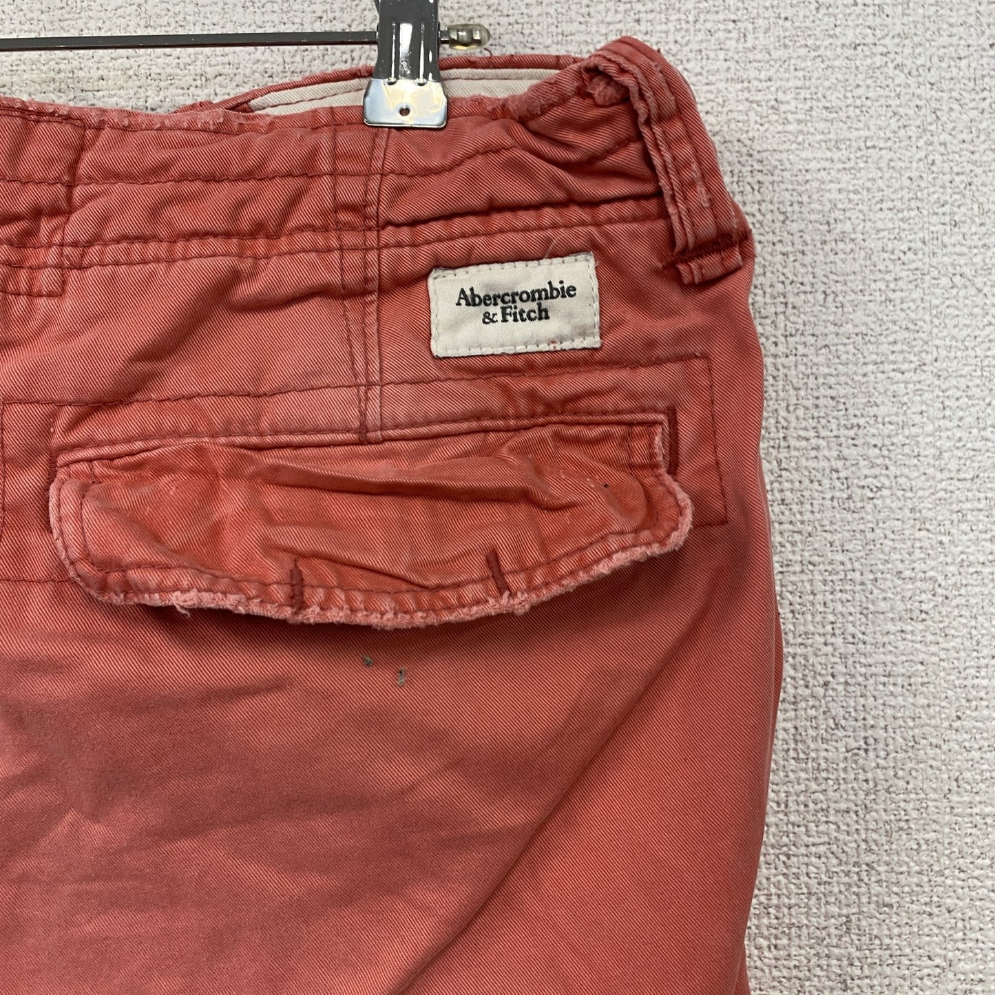 Abercrombie＆Fitch　アバクロンビー＆フィッチ　ハーフパンツ/ショートパンツ　ボタンフライ　赤　レッド　31サイズ