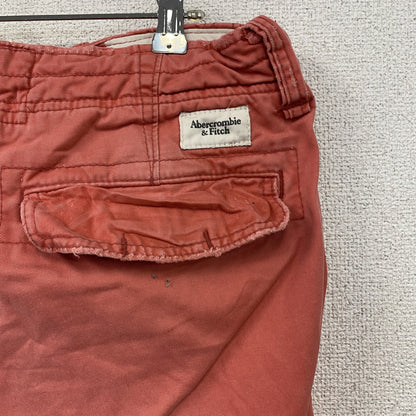 Abercrombie＆Fitch　アバクロンビー＆フィッチ　ハーフパンツ/ショートパンツ　ボタンフライ　赤　レッド　31サイズ