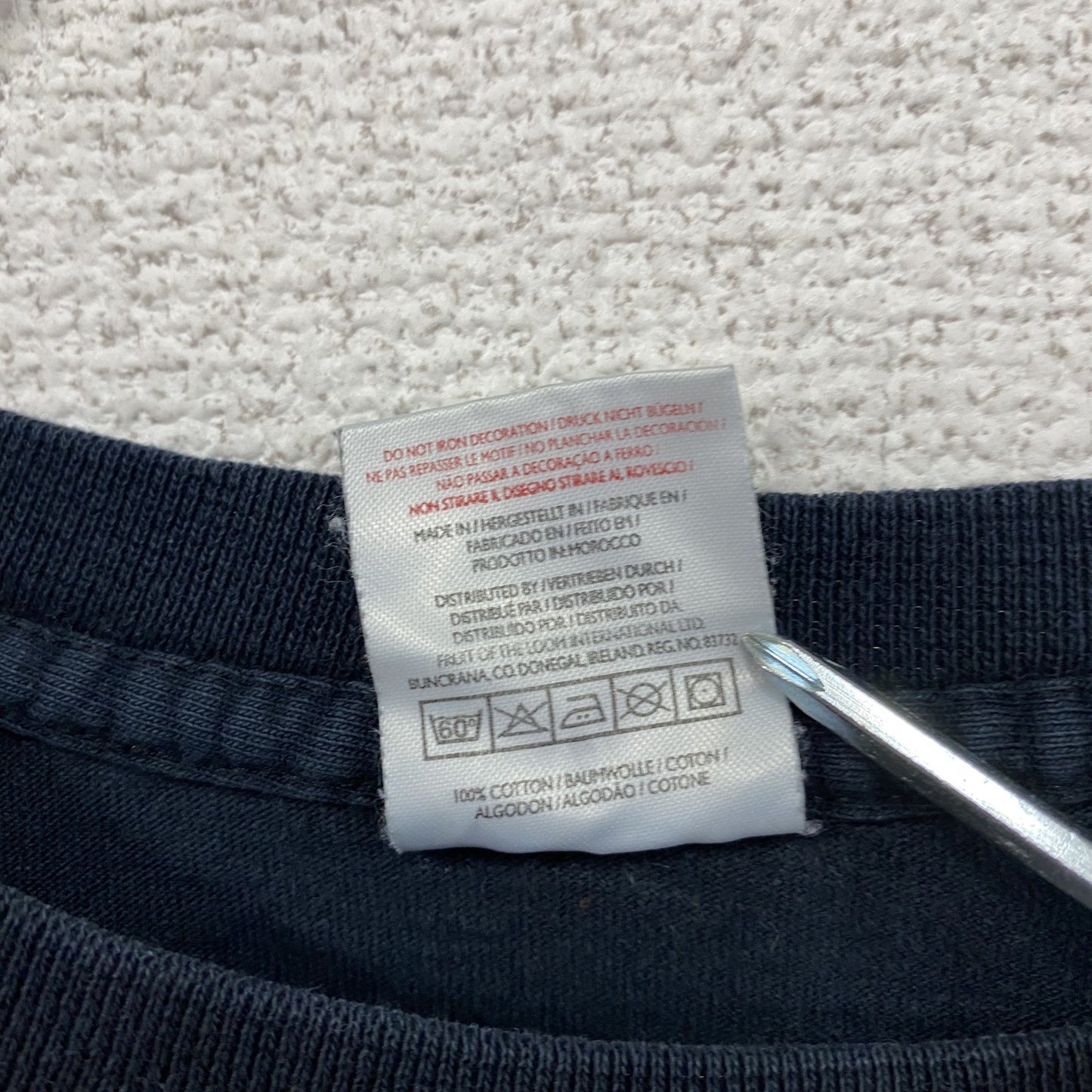 FRUIT OF THE LOOM　フルーツオブザルーム　半袖プリントTシャツ　紺　ネイビー　XLサイズ