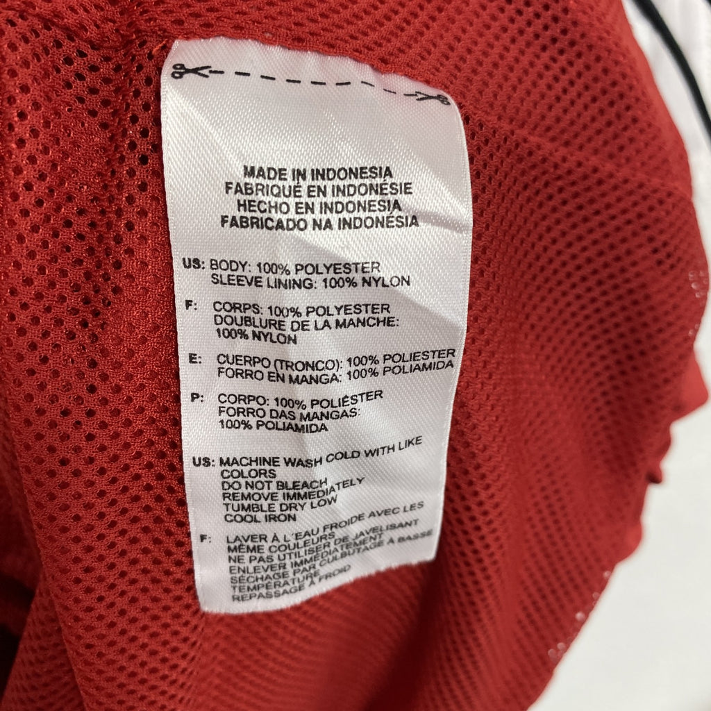 adidas　アディダス　プルオーバージャケット　パフォーマンスロゴ　赤　レッド　XLサイズ