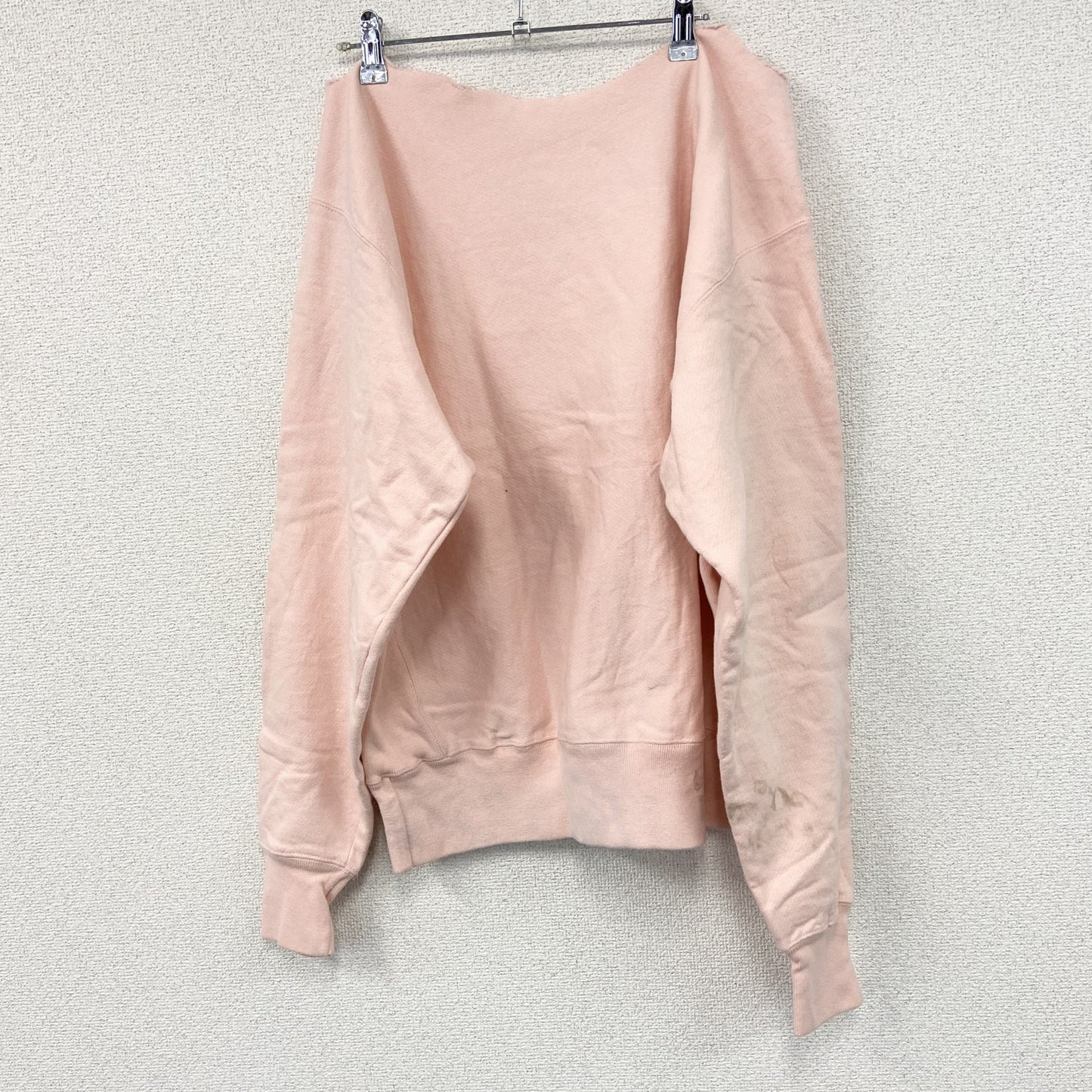 Champion　チャンピオン　リバースウィーブ　スウェット/トレーナー　リメイク加工　刺繍ロゴ　ワンポイント　ピンク
