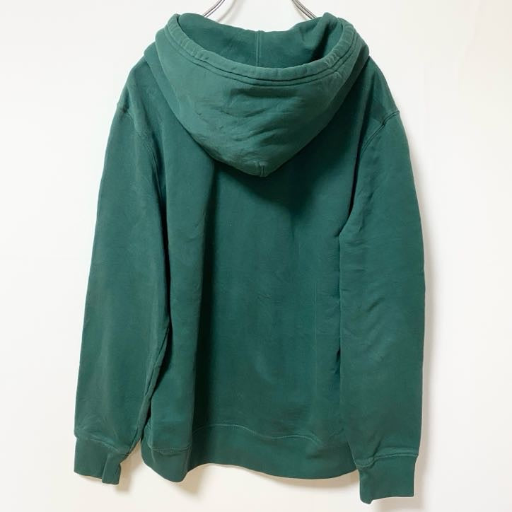 古着 used LEVI'Sリーバイス 長袖ロゴプリントプルオーバーパーカー フーディー レトロデザイン グリーン Sサイズ