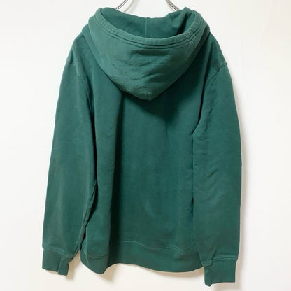 古着 used LEVI'Sリーバイス 長袖ロゴプリントプルオーバーパーカー フーディー レトロデザイン グリーン Sサイズ