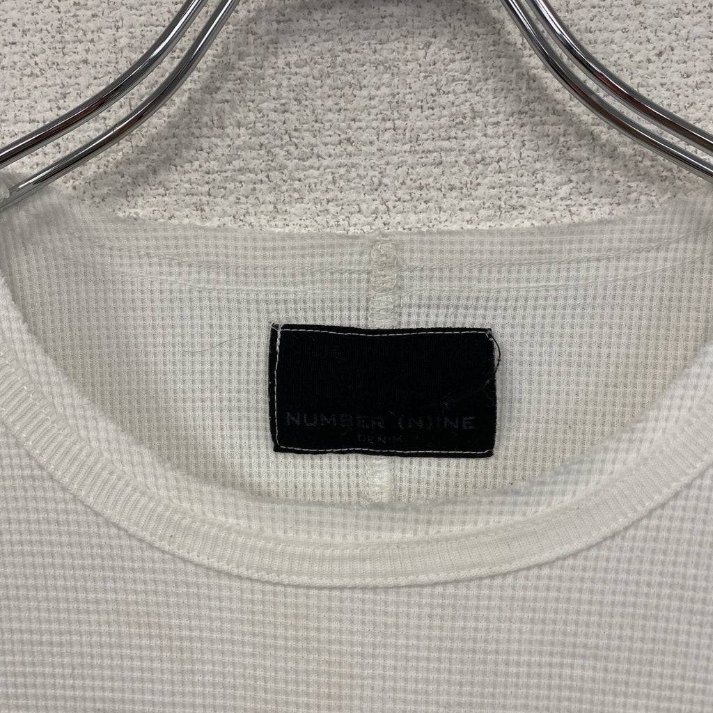 NUMBER (N)INE　ナンバーナイン　長袖Tシャツ/ロンT　ワッフル　白　ホワイト　Mサイズ