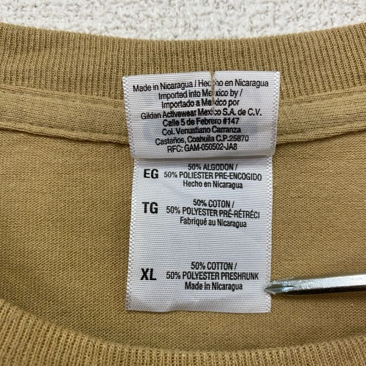 GILDAN　ギルダン　CINCINNATI MUSIC　シンシナティ　半袖プリントTシャツ　ベージュ　XLサイズ