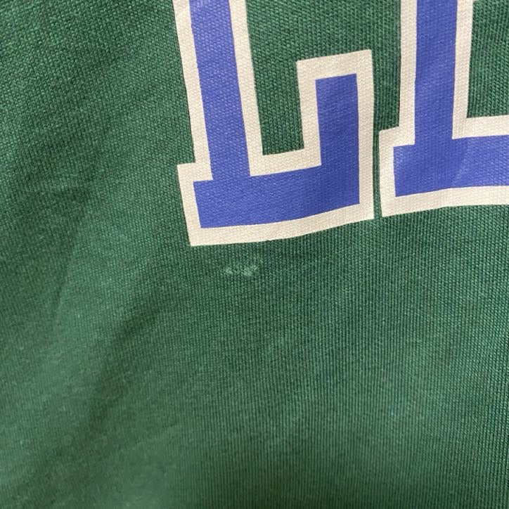 古着 used LEVI'Sリーバイス 長袖ロゴプリントプルオーバーパーカー フーディー レトロデザイン グリーン Sサイズ