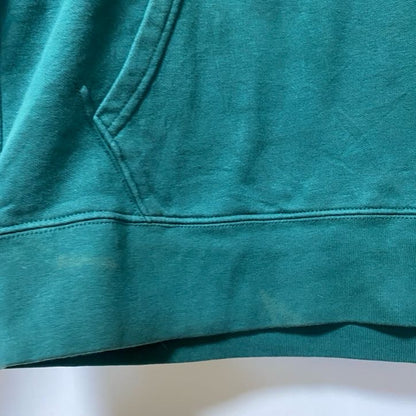 古着 used LEVI'Sリーバイス 長袖ロゴプリントプルオーバーパーカー フーディー レトロデザイン グリーン Sサイズ
