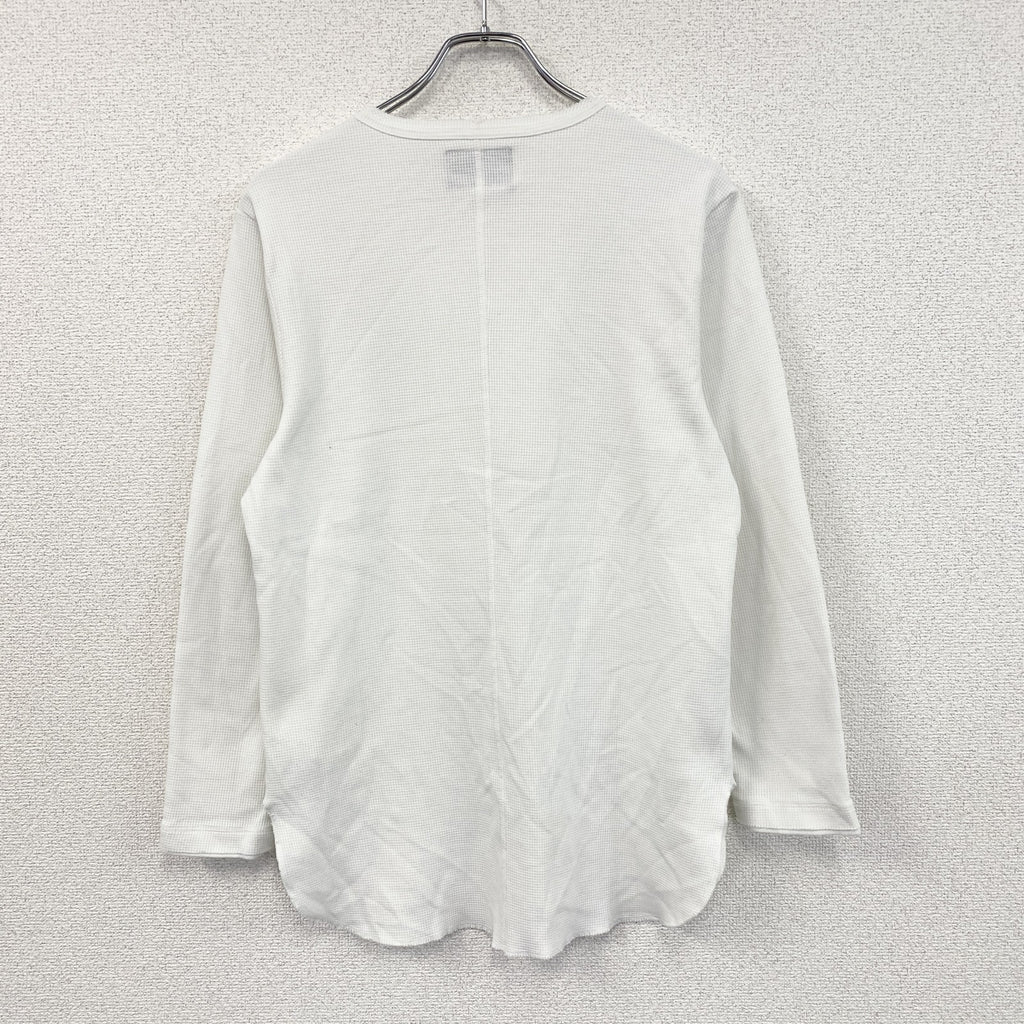 NUMBER (N)INE　ナンバーナイン　長袖Tシャツ/ロンT　ワッフル　白　ホワイト　Mサイズ