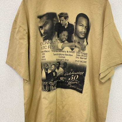 GILDAN　ギルダン　CINCINNATI MUSIC　シンシナティ　半袖プリントTシャツ　ベージュ　XLサイズ