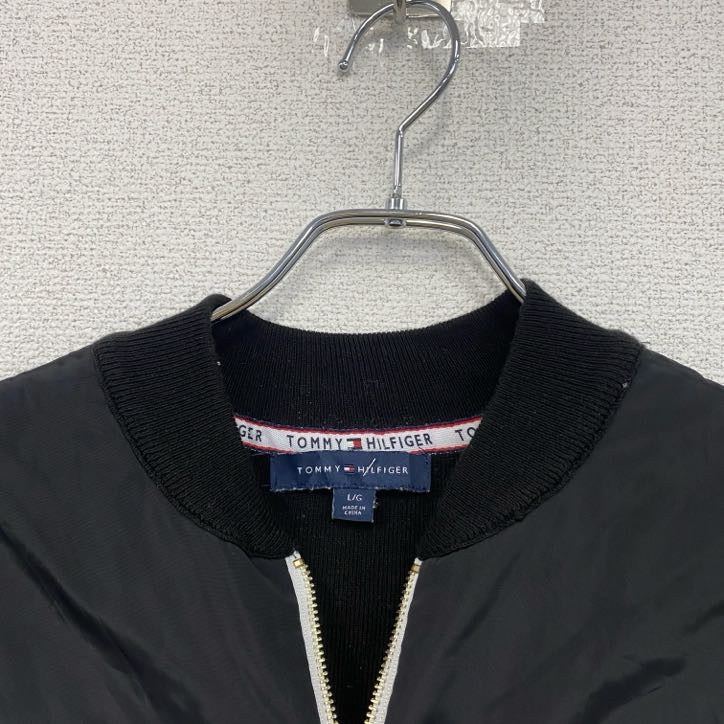 Tommy Hilfiger　トミーヒルフィガー　フルジップナイロンジャケット　黒　ブラック　Lサイズ