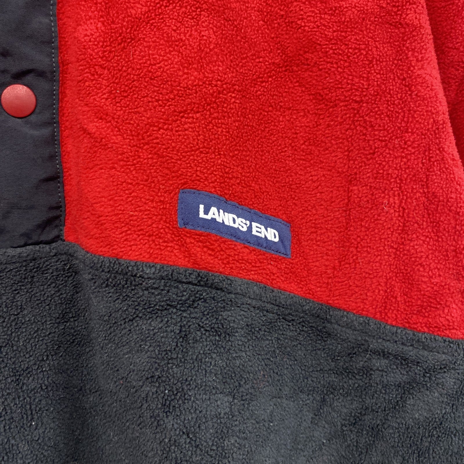 LAND’S END　ランズエンド　フリースジャケット/ボアジャケット　赤　レッド　Lサイズ