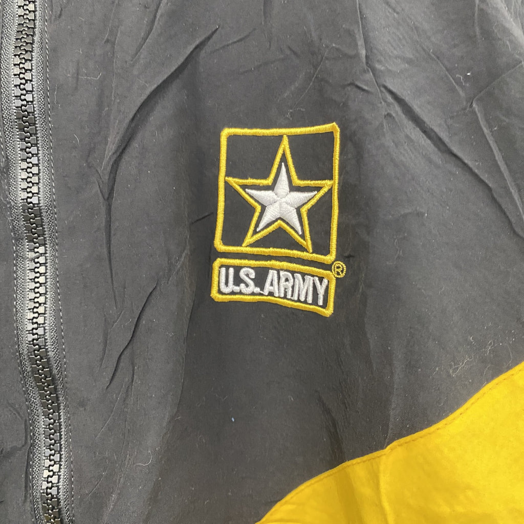 U.S.ARMY　トレーニングジャケット　ナイロンジャケット　ミリタリー　米軍　黒　ブラック　Lサイズ