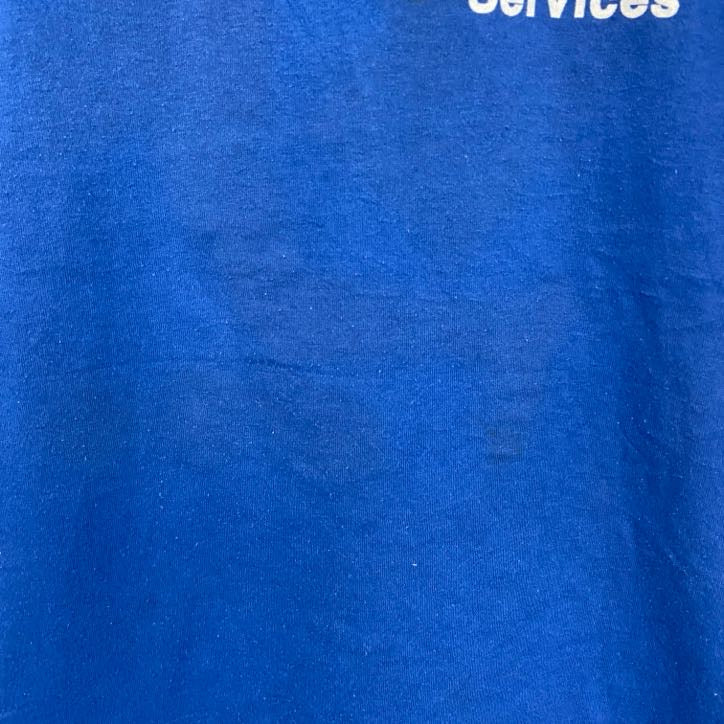 80s～　半袖両面プリントTシャツ　ヴィンテージ　シングルステッチ　青　ブルー