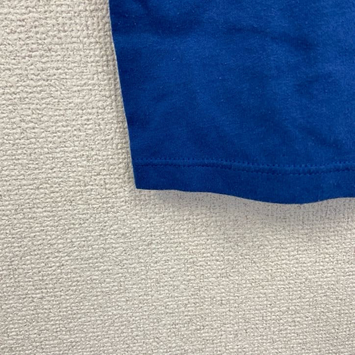 80s～　半袖両面プリントTシャツ　ヴィンテージ　シングルステッチ　青　ブルー
