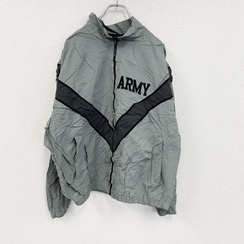 00s　U.S.ARMY　IPFU　トレーニングジャケット　ナイロンジャケット　ミリタリー　米軍　ヴィンテージ　グレー　Lサイズ