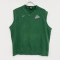 90s　NIKE　ナイキ　Vネックコットンニットベスト　ヴィンテージ　緑　グリーン　Lサイズ