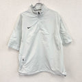 NIKE　ナイキ　半袖プルオーバージャケット　ハーフジップ　ワンポイント　白　ホワイト　XLサイズ