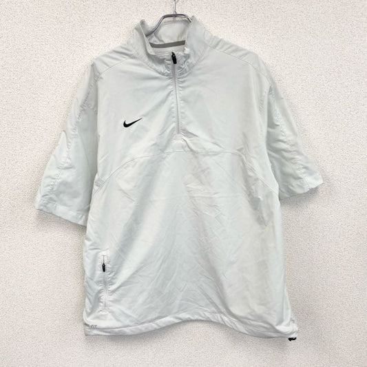 NIKE　ナイキ　半袖プルオーバージャケット　ハーフジップ　ワンポイント　白　ホワイト　XLサイズ