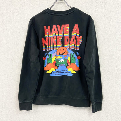 NIKE　ナイキ　スウェット/トレーナー Have A Nike Day　スマイリーフェイス　レインボーカラー　ブラック　Sサイズ