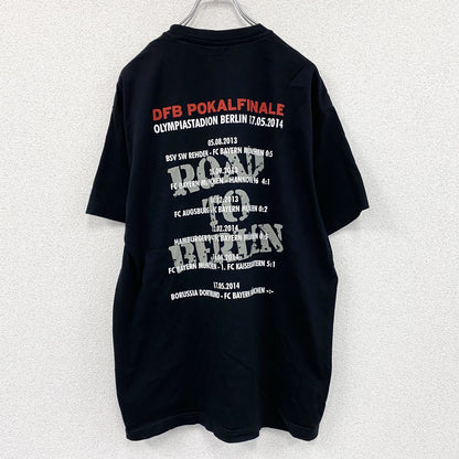 FC BAYERN MUNCHEN　バイエルンミュンヘン　半袖プリントTシャツ　サッカー　黒　ブラック　XLサイズ