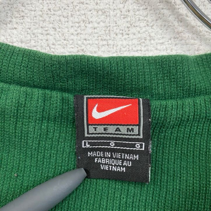 90s　NIKE　ナイキ　Vネックコットンニットベスト　ヴィンテージ　緑　グリーン　Lサイズ