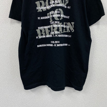 FC BAYERN MUNCHEN　バイエルンミュンヘン　半袖プリントTシャツ　サッカー　黒　ブラック　XLサイズ