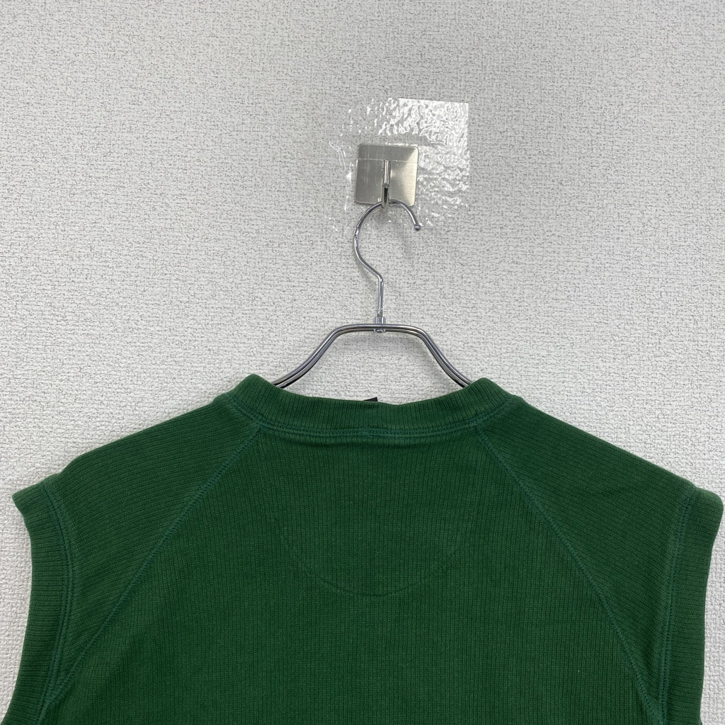 90s　NIKE　ナイキ　Vネックコットンニットベスト　ヴィンテージ　緑　グリーン　Lサイズ