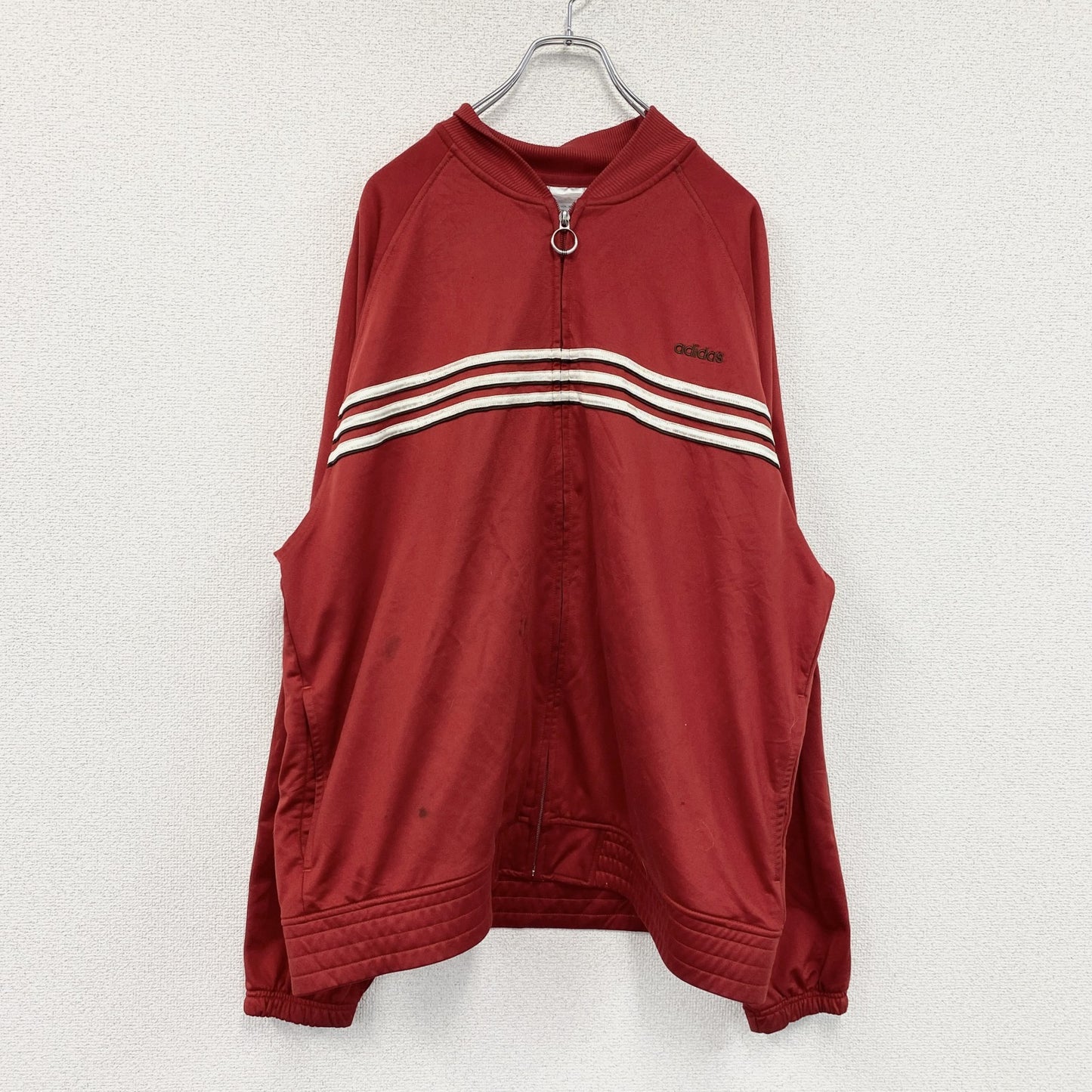 00s　adidas　アディダス　トラックジャケット/ジャージ　ヴィンテージ　赤　レッド　XLサイズ