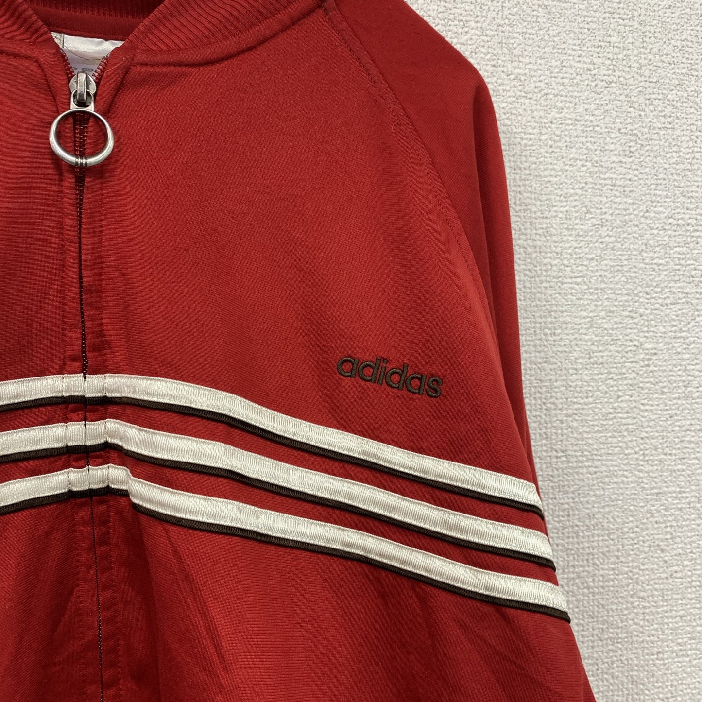 00s　adidas　アディダス　トラックジャケット/ジャージ　ヴィンテージ　赤　レッド　XLサイズ