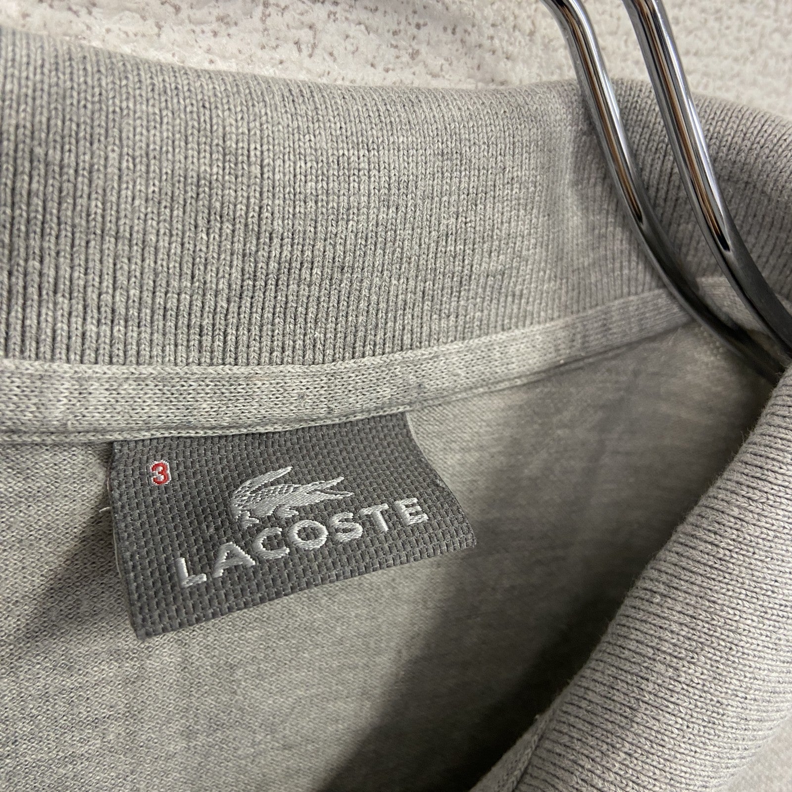 LAKOSUTE　ラコステ　半袖ポロシャツ　灰色　グレー　3サイズ