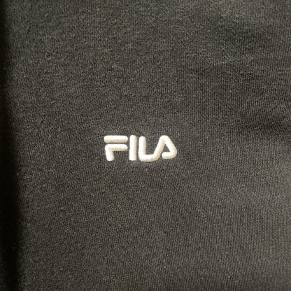 FILA　フィラ　スウェットパーカー/フーディー　刺繍ロゴ　ワンポイント　黒　ブラック　Ｍサイズ